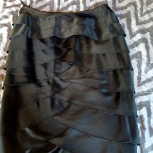 Black ruffled skirt